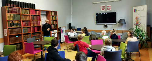 Klasa 5b w Bibliotece Pedagogicznej w Tarnowie