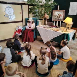 Spotkanie z Marią Konopnicką w bibliotece szkolnej