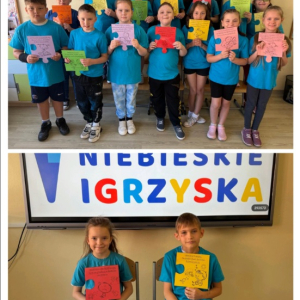 #Niebieskie Igrzyska - Dzieci z klasy drugiej podczas zajęć o tolerancji