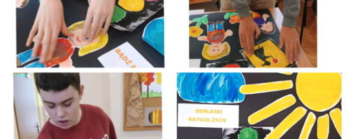 Odblaskowy plakat klasy 5b