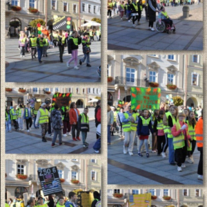 Odblaskowy Marsz - kolaż zdjęć