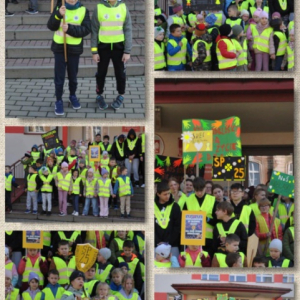 Odblaskowy Marsz - kolaż zdjęć