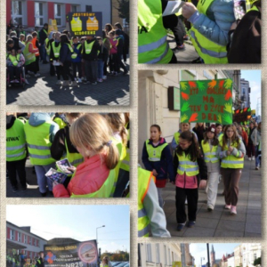 Odblaskowy Marsz - kolaż zdjęć