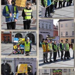 Odblaskowy Marsz - kolaż zdjęć