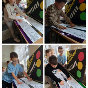 Odblaskowa przerwa w pawilonie B - kolaż zdjęć