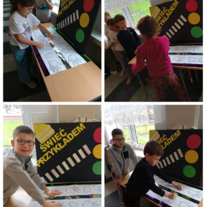 Odblaskowa przerwa w pawilonie B - kolaż zdjęć