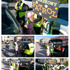 Odblaskowy patrol - kolaż zdjęć