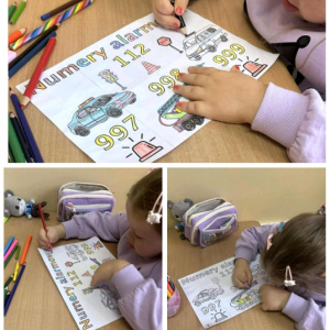 Odblaskowa rewalidacja w klasie 2 SP - kolaż zdjęć