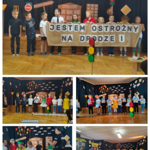 Spotkanie przy herbatce - bezpieczni na drodze dla Seniorów - kolaż zdjęć