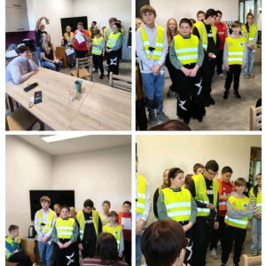 Drugie spotkanie uczniów z klasy 6 w Środowiskowym Domu Samopomocy "Zielona Przystań w Tarnowie - kolaż zdjęć