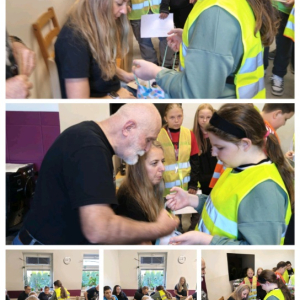 Drugie spotkanie uczniów z klasy 6 w Środowiskowym Domu Samopomocy "Zielona Przystań w Tarnowie - kolaż zdjęć