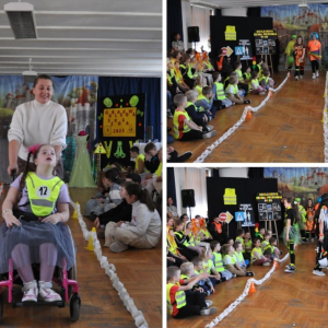 Podsumowanie Odblaskowej Szkoły - Edycja 2025 - kolaż zdjęć