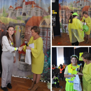 Podsumowanie Odblaskowej Szkoły - Edycja 2025 - kolaż zdjęć