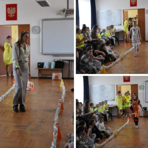 Podsumowanie Odblaskowej Szkoły - Edycja 2025 - kolaż zdjęć