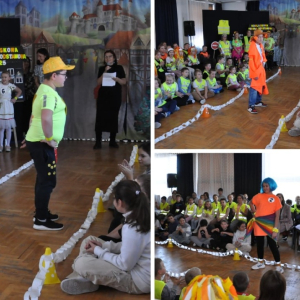 Podsumowanie Odblaskowej Szkoły - Edycja 2025 - kolaż zdjęć