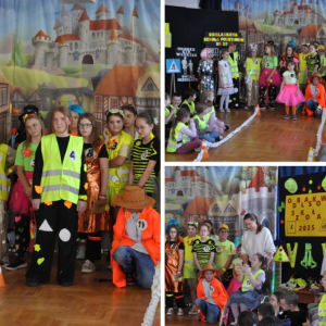 Podsumowanie Odblaskowej Szkoły - Edycja 2025 - kolaż zdjęć