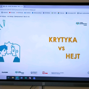 Cyberlekcja w klasie 5