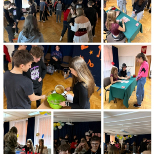 Andrzejki szkolne 2025 - kolaż zdjęć