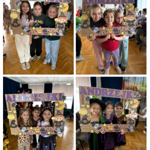 Andrzejki klas 1-3 - kolaż zdjęć