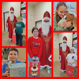 Mikołajki w klasie 4- kolaż zdjęć
