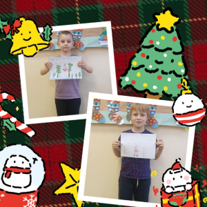 Mikołajkowe prace plastyczne dzieci na świetlicy szkolnej II - kolaż zdjęć