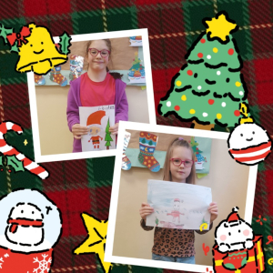 Mikołajkowe prace plastyczne dzieci na świetlicy szkolnej II - kolaż zdjęć