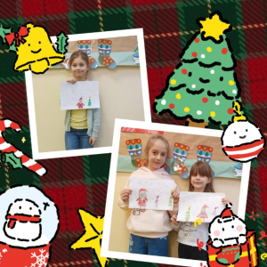 Mikołajkowe prace plastyczne dzieci na świetlicy szkolnej II - kolaż zdjęć