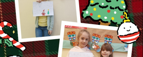 Mikołajkowe prace plastyczne dzieci na świetlicy szkolnej II