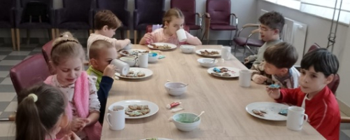 Klasa 1a na "Warsztatach świątecznych"