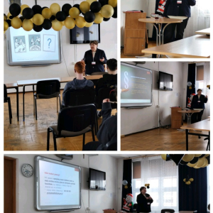 Szkolenie o hazardzie dla uczniów - kolaż zdjęć