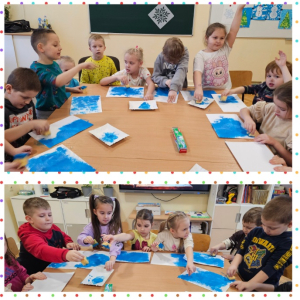 Zajęcia podczas Aktywnego Czwartku 26 lutego - kolaż zdjęć