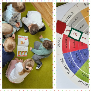 dzieci podczas zajęć dotyczących złości i radzenia sobie z nią