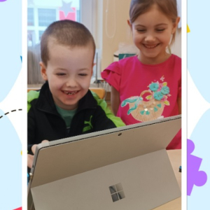 dzieci podczas zajęć "Współpraca w grupie"