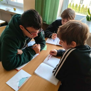 Dzień liczby Pi - uczniowie podczas zajęć