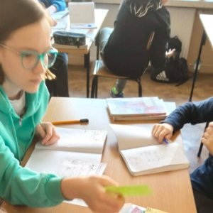 Dzień liczby Pi - uczniowie podczas zajęć