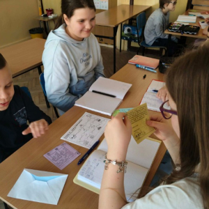 Dzień liczby Pi - uczniowie podczas zajęć