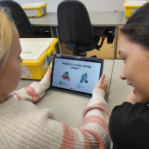 Klasa 5a na zajęciach w Bibliotece Pedagogicznej w Tarnowie