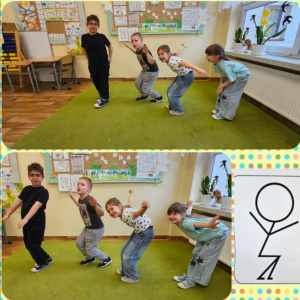 Trening Umiejętności Społecznych - uczniowie podczas zajęć - kolaż zdjęć