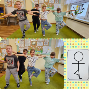 Trening Umiejętności Społecznych - uczniowie podczas zajęć - kolaż zdjęć