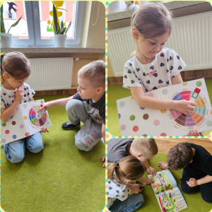 Trening Umiejętności Społecznych - uczniowie podczas zajęć - kolaż zdjęć