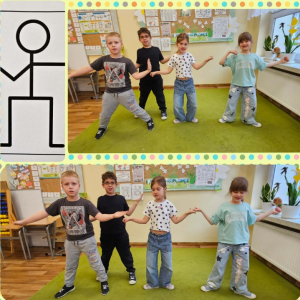 Trening Umiejętności Społecznych - uczniowie podczas zajęć - kolaż zdjęć