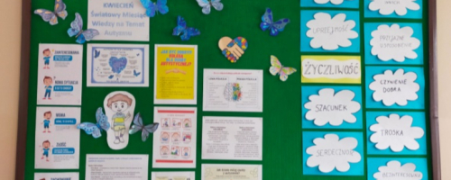 Gazetki klasowe na temat autyzmu w ramach Niebieskich Igrzysk