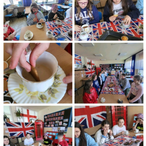 Dzień języka angielskiego w naszej szkole - kolaż zdjęć