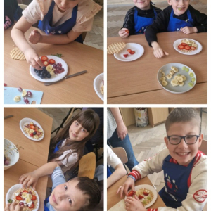 Warsztaty kulinarne w ramach Programu dla Szkół - kolaż zdjęć