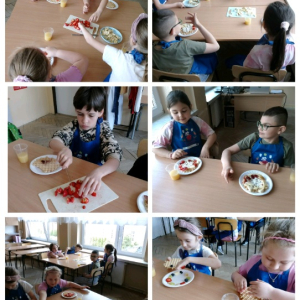 Warsztaty kulinarne w ramach Programu dla Szkół - kolaż zdjęć