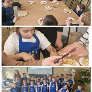 Warsztaty kulinarne w ramach Programu dla Szkół - kolaż zdjęć