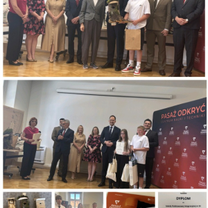 Wręczenie nagród w konkursie "Zaprośmy ptaki do Tarnowa" - kolaż zdjęć
