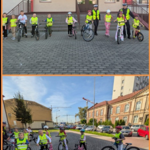 Odblaskowa Szkoła - Pik Stop Rowerowy - kolaż zdjęć
