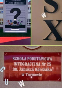 Odblaskowa Szkoła - Literki uciekinierki - kolaż zdjęć